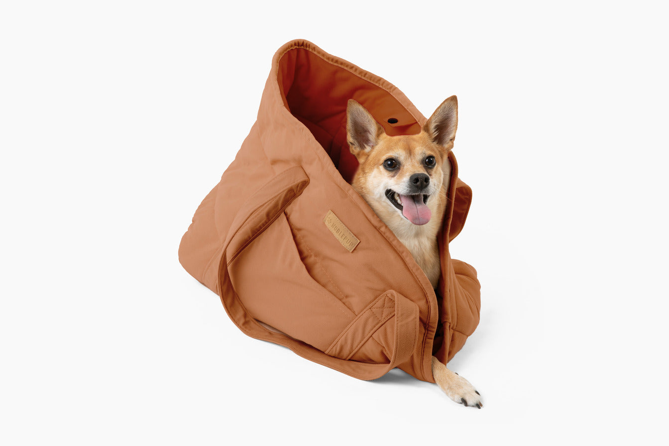 Plush Pup Carrier—Brown