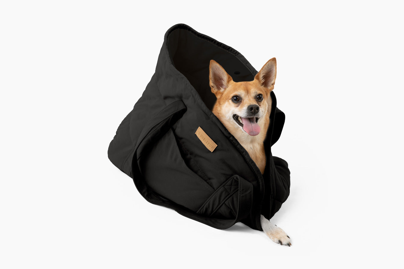 Plush Pup Carrier—Black