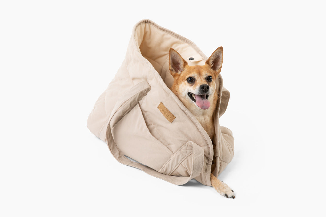 Plush Pup Carrier—Cream