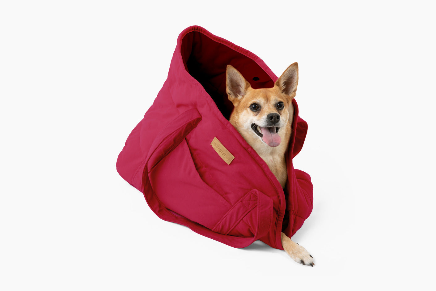 Plush Pup Carrier—Red